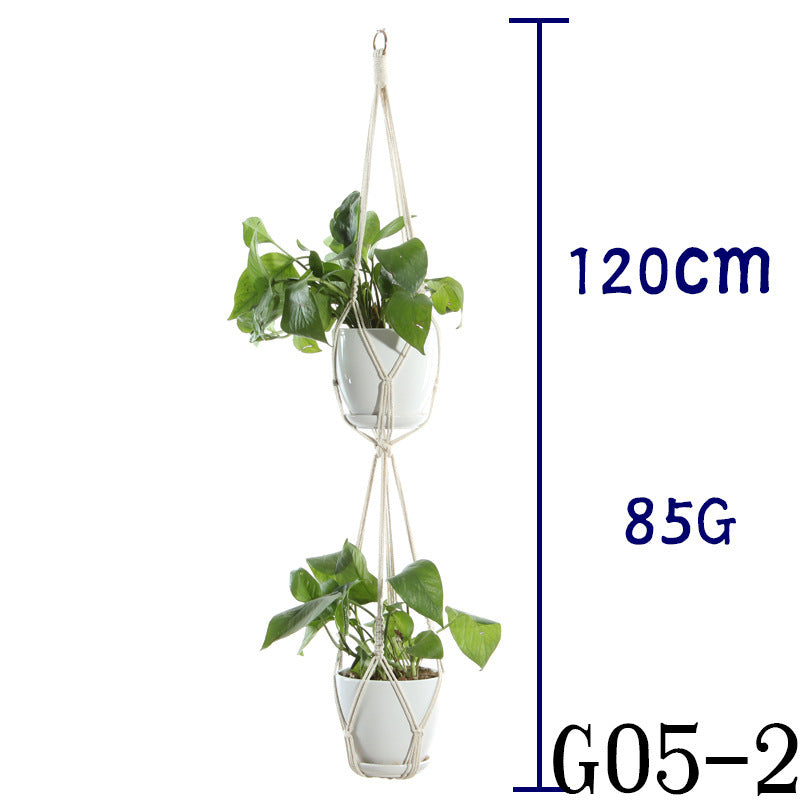 Suspension de Plantes en Coton Beige