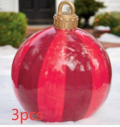 Boule de Noël Gonflable 60CM pour Décoration Extérieure