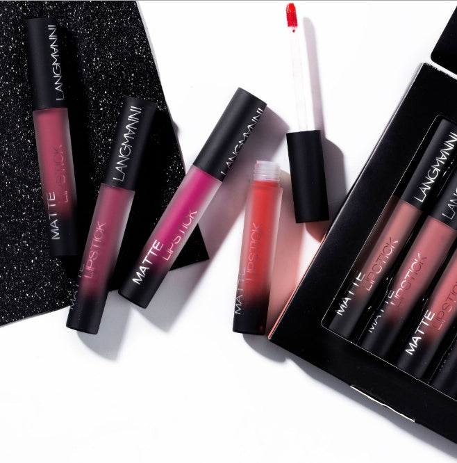 Ensemble de Rouge à Lèvres Velouté Mat Waterproof Longue Durée