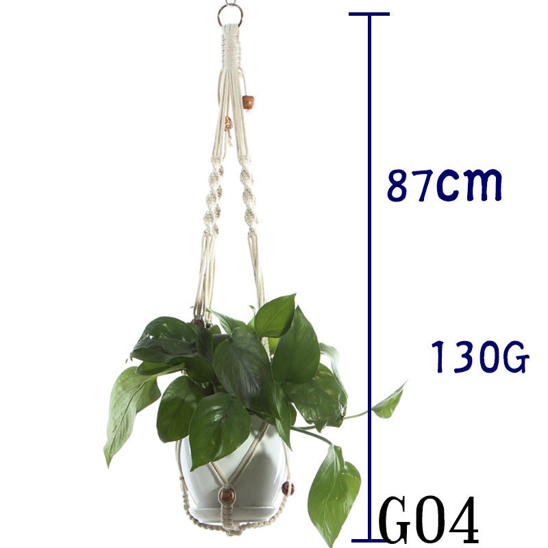 Suspension de Plantes en Coton Beige