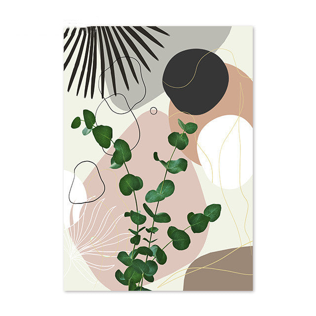 Toile Art Murale Feuilles de Plantes Tropicales