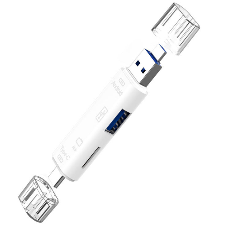 Adaptateur OTG Hub Type-C Micro USB avec Lecteur de Carte TF