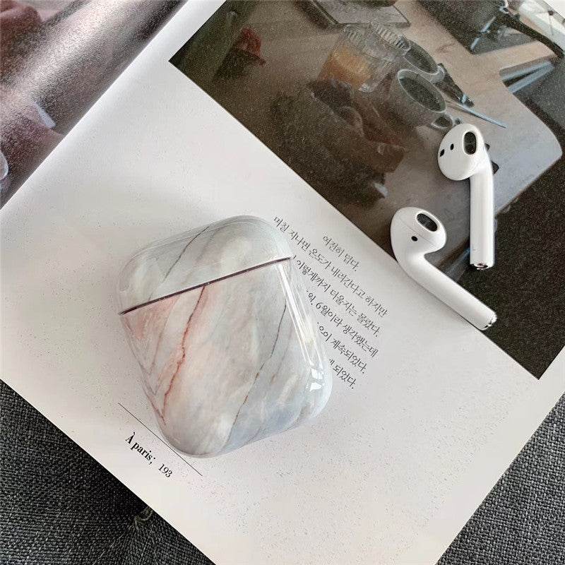 Coque Marbre Blanc Compatible avec AirPods - Allomarc.com