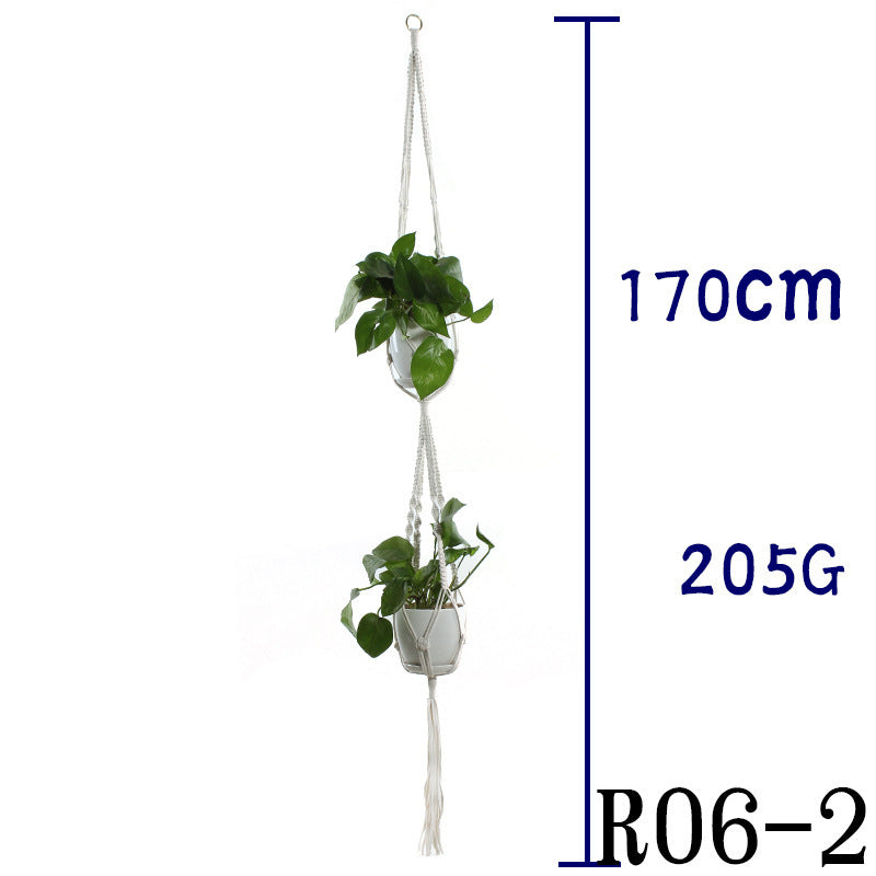 Suspension de Plantes en Coton Beige
