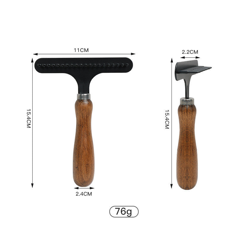 Peigne en Bois Massif Antique pour Éliminer les Poils Flottants