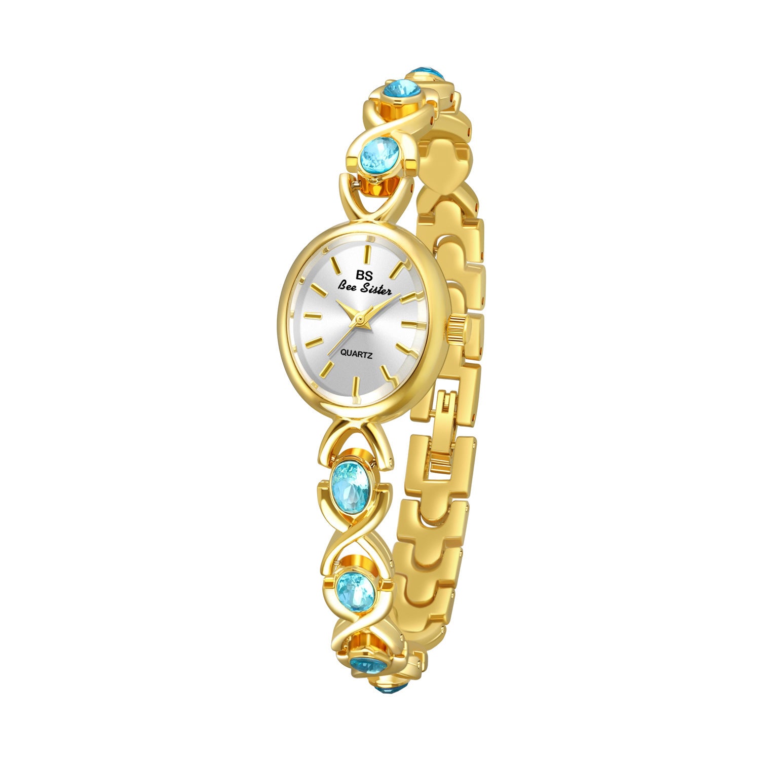 Montre de luxe légère Oval Ice Crushing Glacier Sapphire