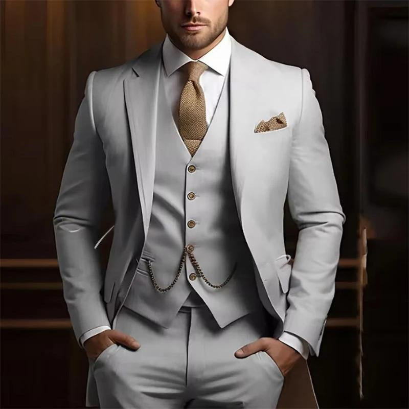 Costume Slim Trois Pièces Haut de Gamme pour Hommes