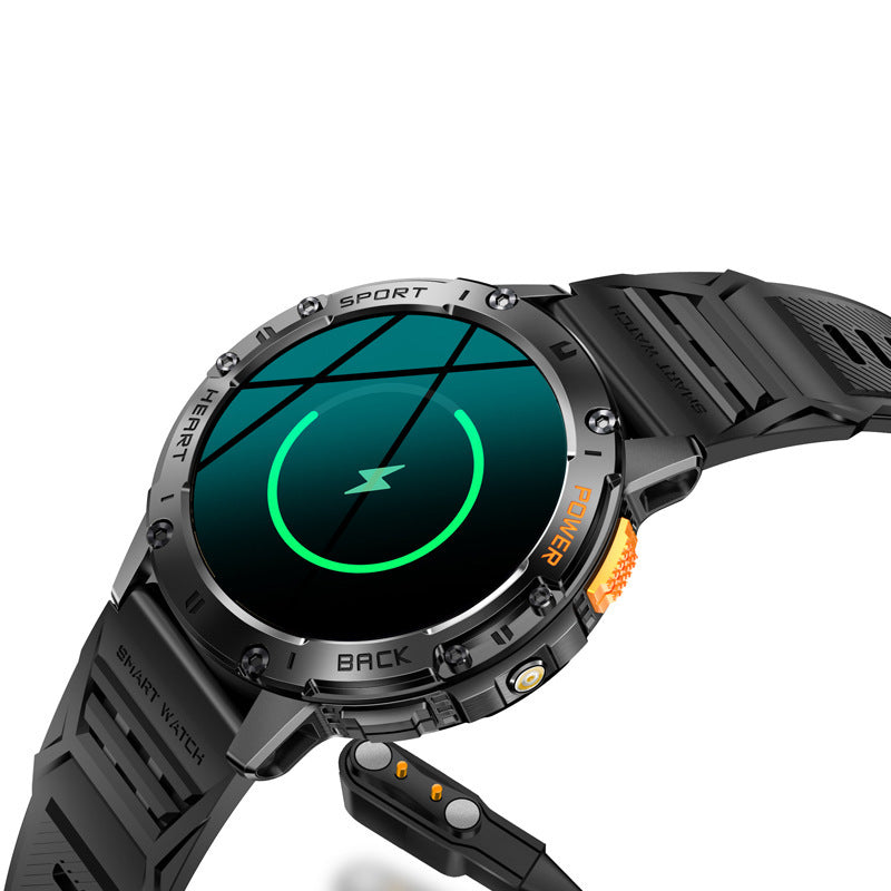 Montre Multifonctionnelle Homme Écran Rond avec Suivi de Santé