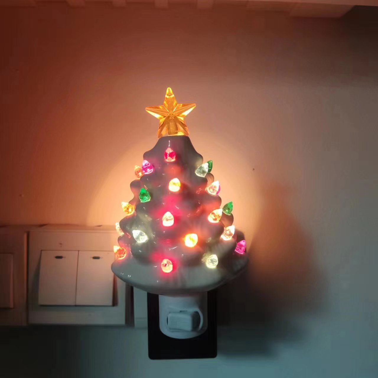 Lampe de Nuit pour Arbre de Noël - Lampe de Chevet Multifonctionnelle
