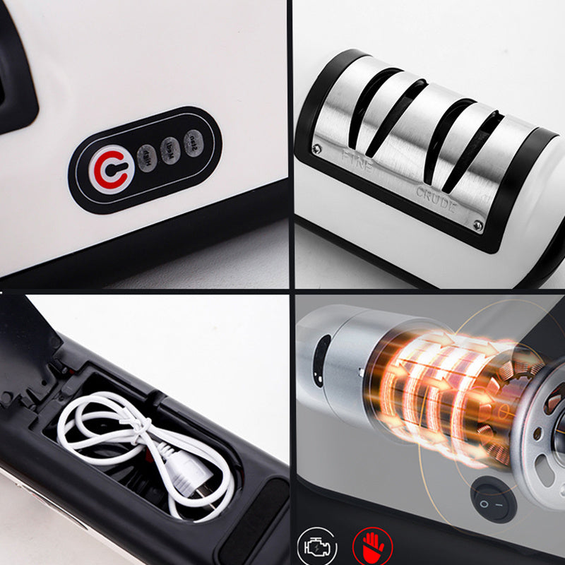 Aiguisoir électrique rechargeable USB automatique pour couteaux et ciseaux