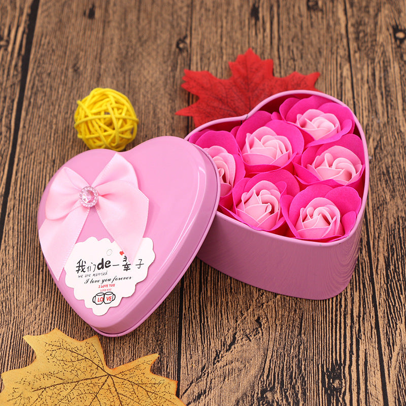Boîte Cadeau Fleurs en Savon - Idée Cadeau pour la Saint-Valentin et la Fête des Mères