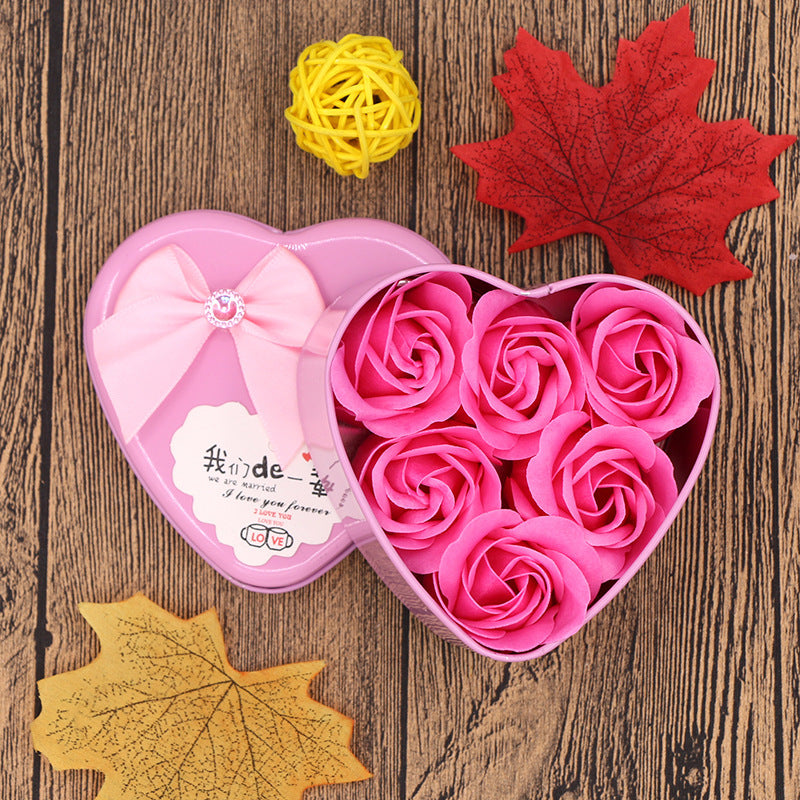 Boîte Cadeau Fleurs en Savon - Idée Cadeau pour la Saint-Valentin et la Fête des Mères