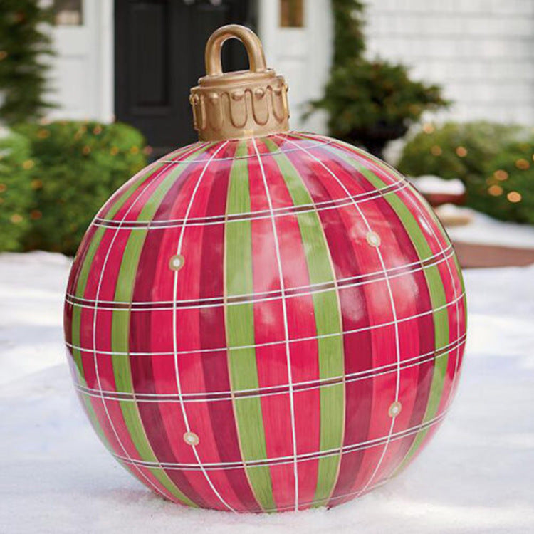 Boule de Noël Gonflable 60CM pour Décoration Extérieure