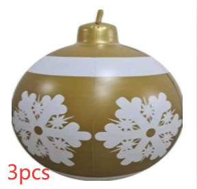 Boule de Noël Gonflable 60CM pour Décoration Extérieure