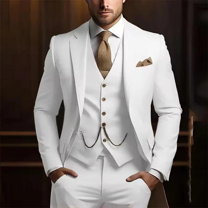 Costume Slim Trois Pièces Haut de Gamme pour Hommes