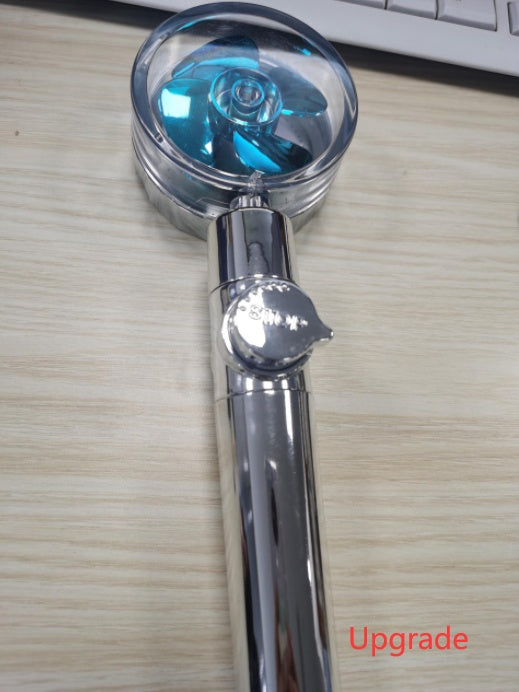 Douchette Turbo Propeller Économiseur d'Eau Haute Pression 360 Degrés avec Extension de Ventilateur