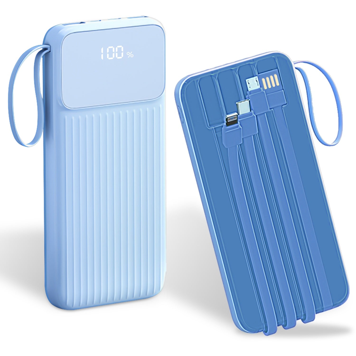 Chargeur Rapide 1Pc PD22W 20000mAh avec Câbles Intégrés