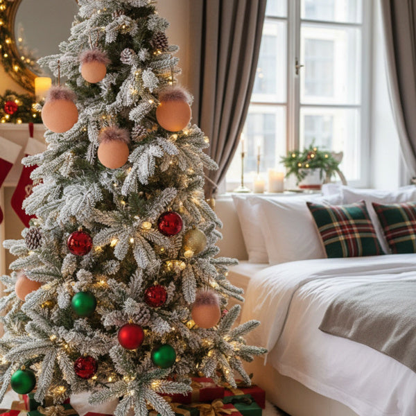 Set de 4 Boules de Noël en Verre pour Décoration de Sapin