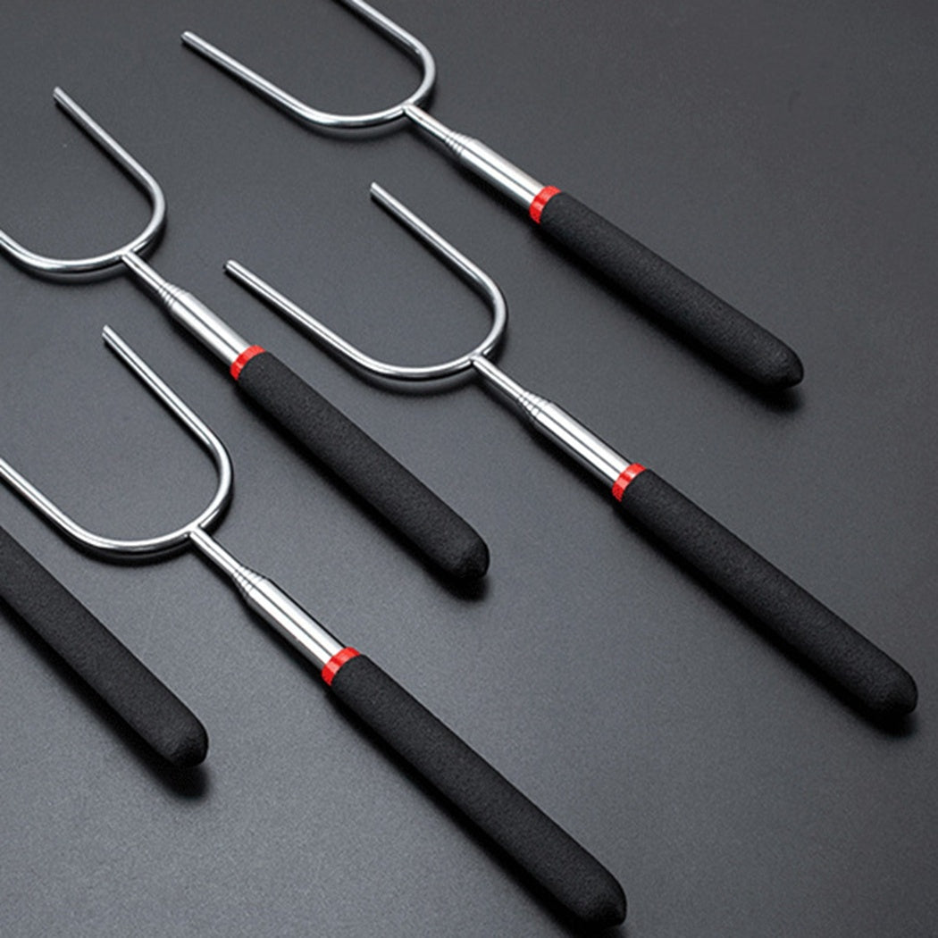 Fourchette de Barbecue Télescopique en Acier Inoxydable pour Extérieur