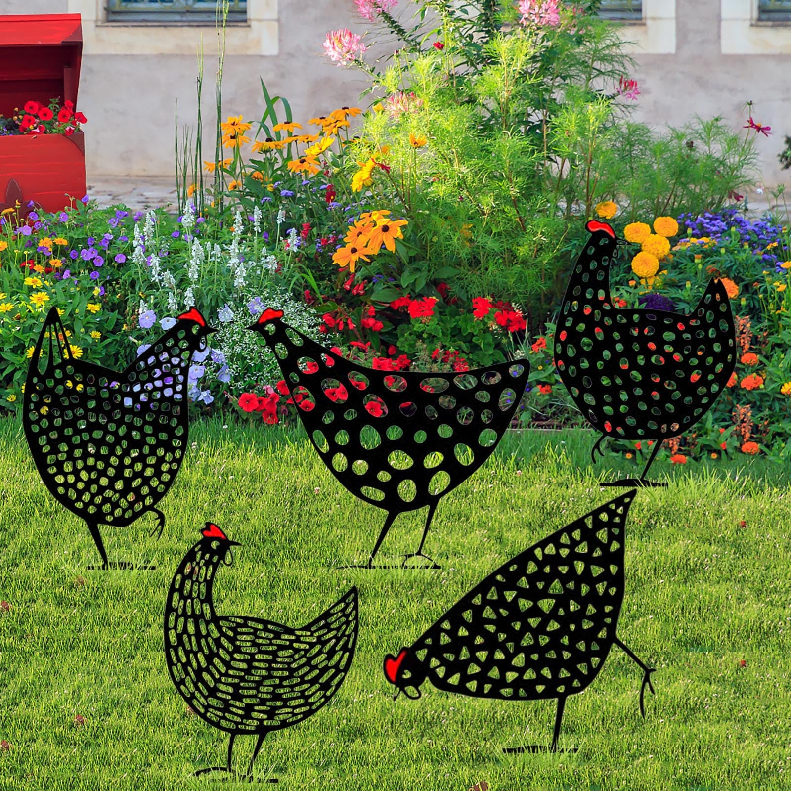 Décoration de Jardin en Poule