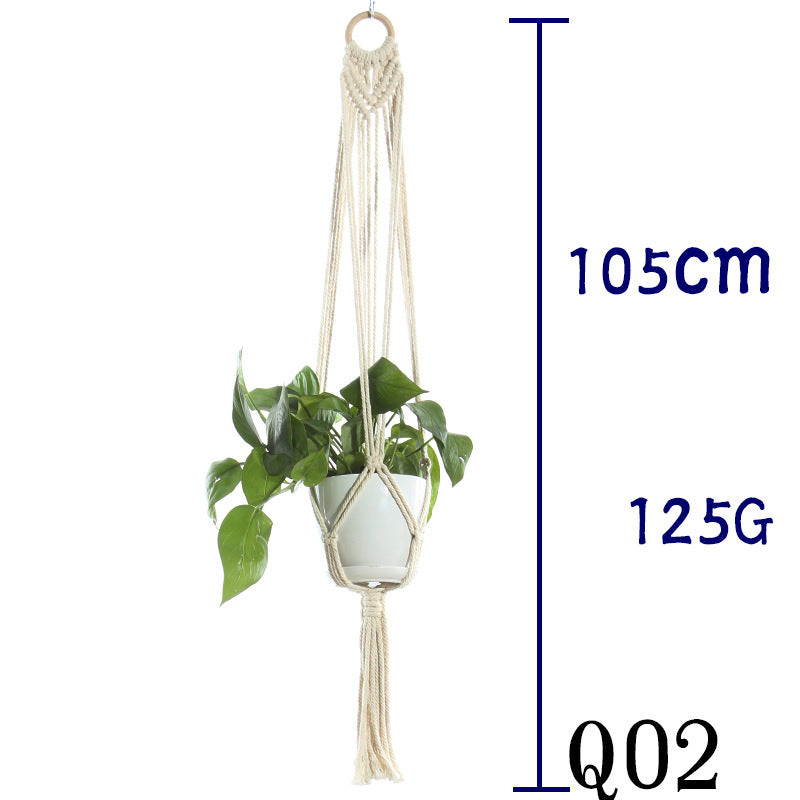 Suspension de Plantes en Coton Beige