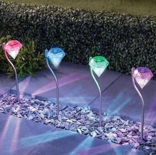 Lumière Solaire en Diamant pour Jardin