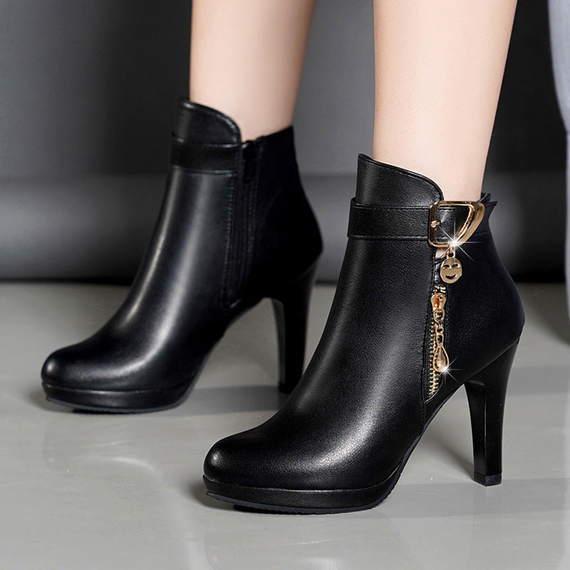 Bottes en Cuir pour Femmes - Automne Élégant
