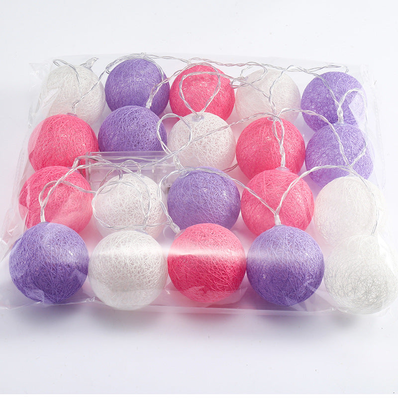 Guirlande Lumineuse en Boules de Coton LED