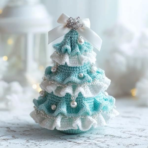 Kit de Matériaux DIY pour Décoration de Sapin de Noël au Crochet