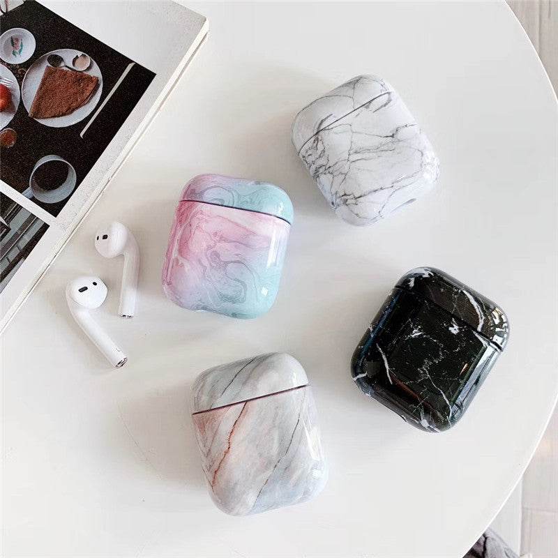 Coque Marbre Blanc Compatible avec AirPods - Allomarc.com