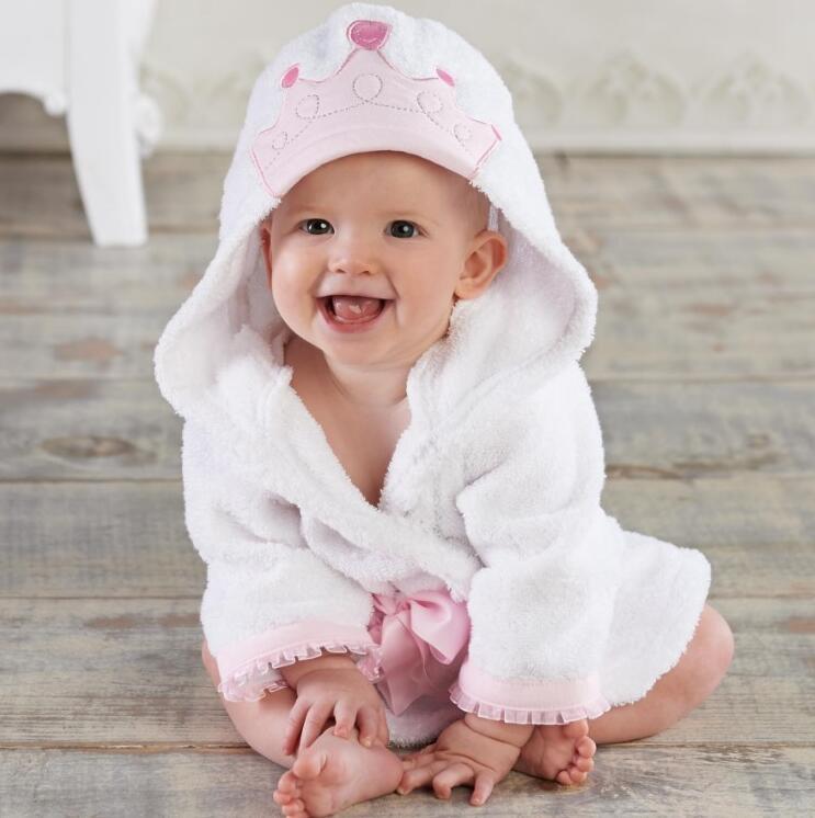 Serviettes de bain et peignoirs à capuche pour bébé avec motifs d'animaux mignons en coton