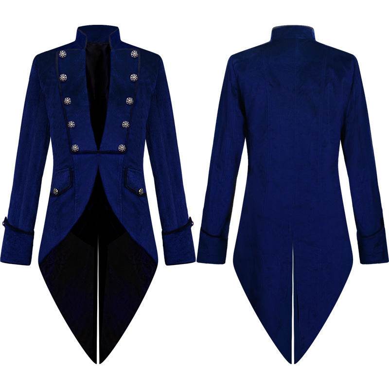 Tuxedo Vintage en Velours Or à Col Montant - Allomarc.com