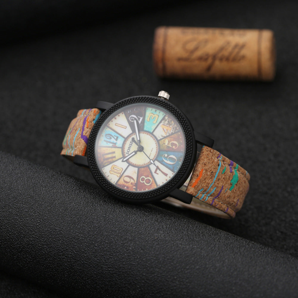 Montre Bracelet Femme en Cuir Vintage Quartz - Idéal Cadeau