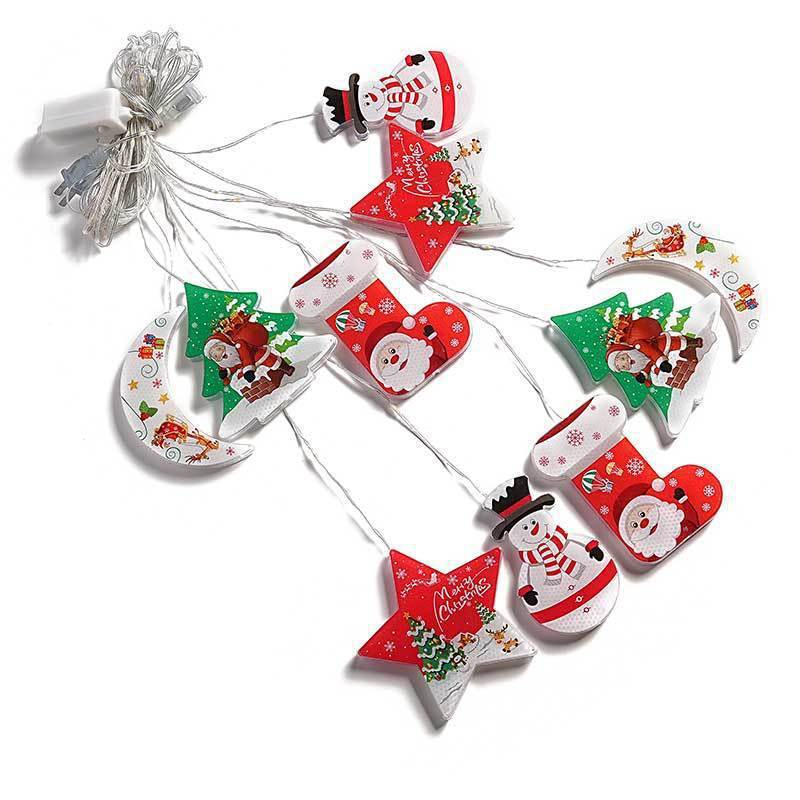 Guirlande Lumineuse de Noël avec Voile Peint - Lumière Ambiante