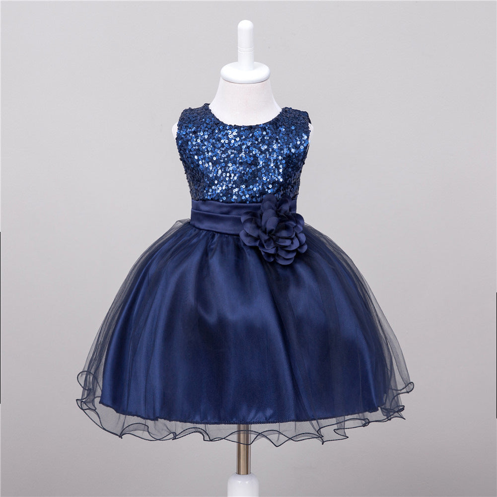 Robe à Sequins pour Fille de Fleurs - Robe de Mariage Princesse
