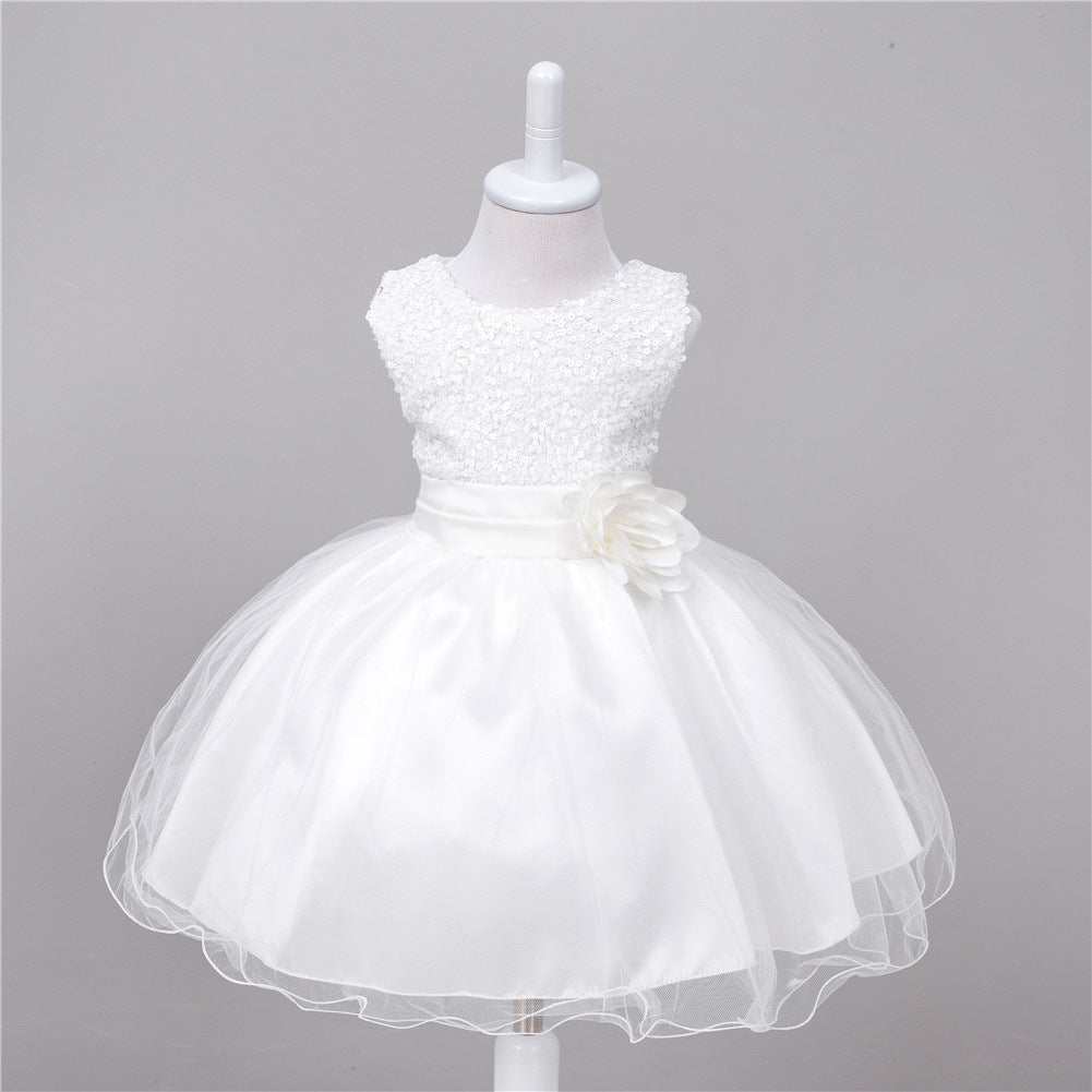 Robe à Sequins pour Fille de Fleurs - Robe de Mariage Princesse