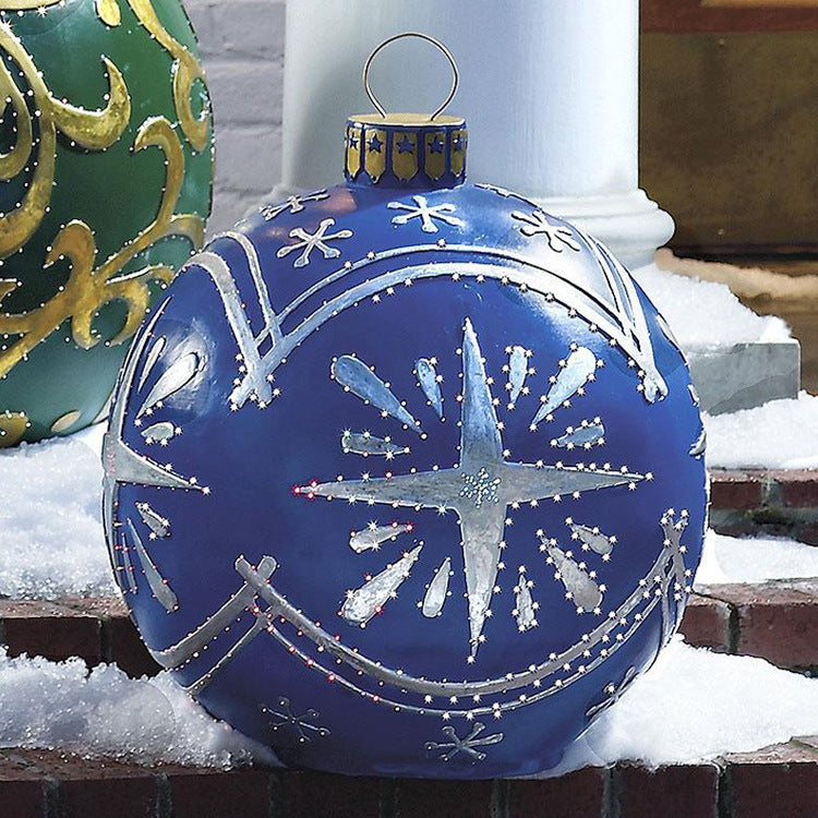 Boule de Noël Gonflable 60CM pour Décoration Extérieure