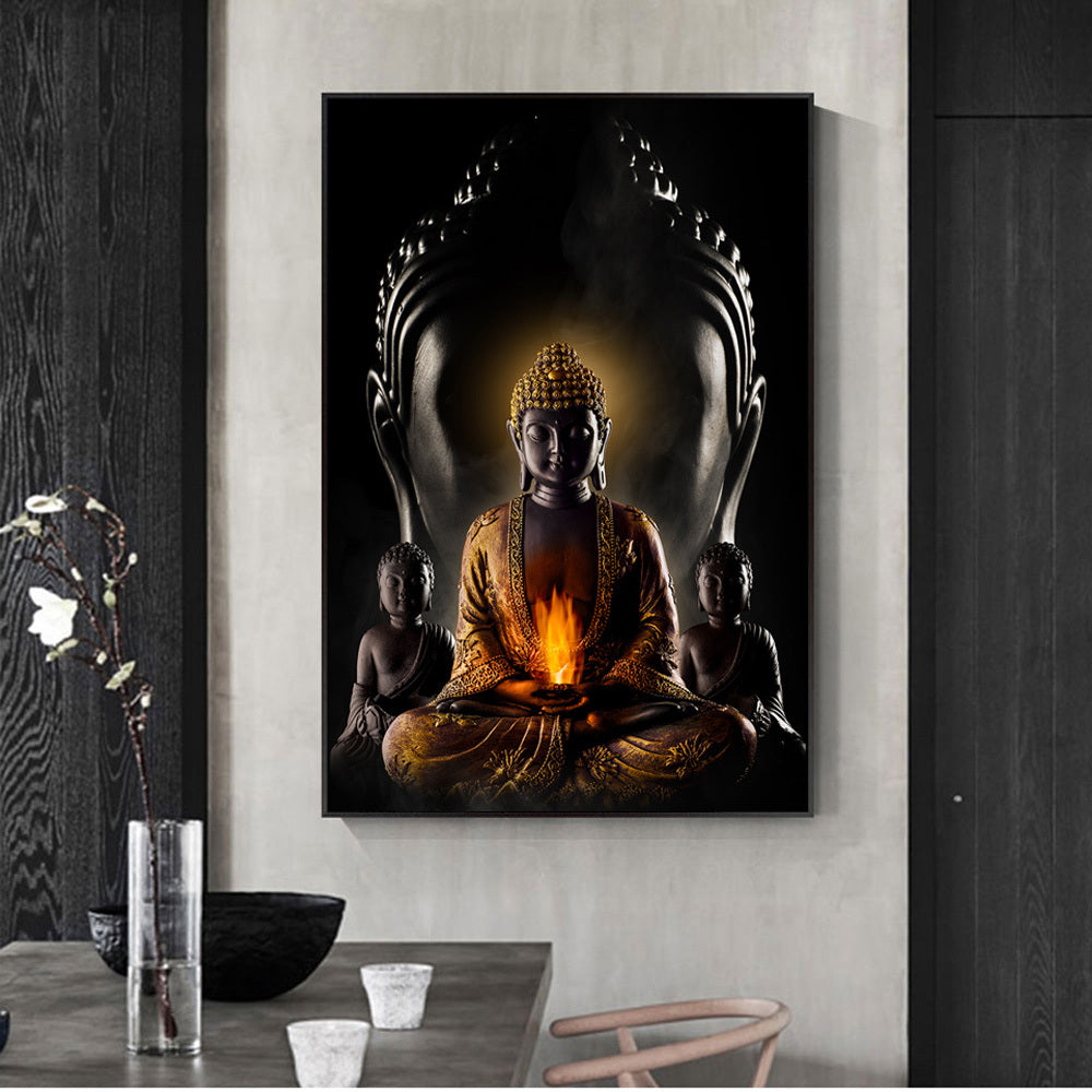 Art Murale Bouddha Moderne en Toile - Décoration Murale Bouddhiste