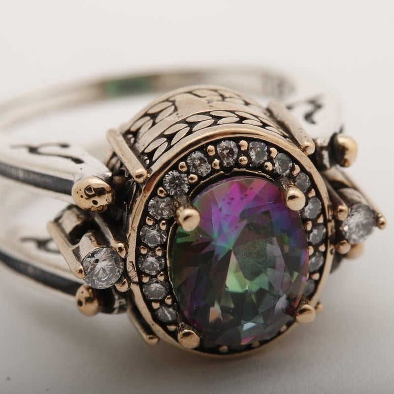 Bague Bicolore en Argent 925 - Élégance et Mode