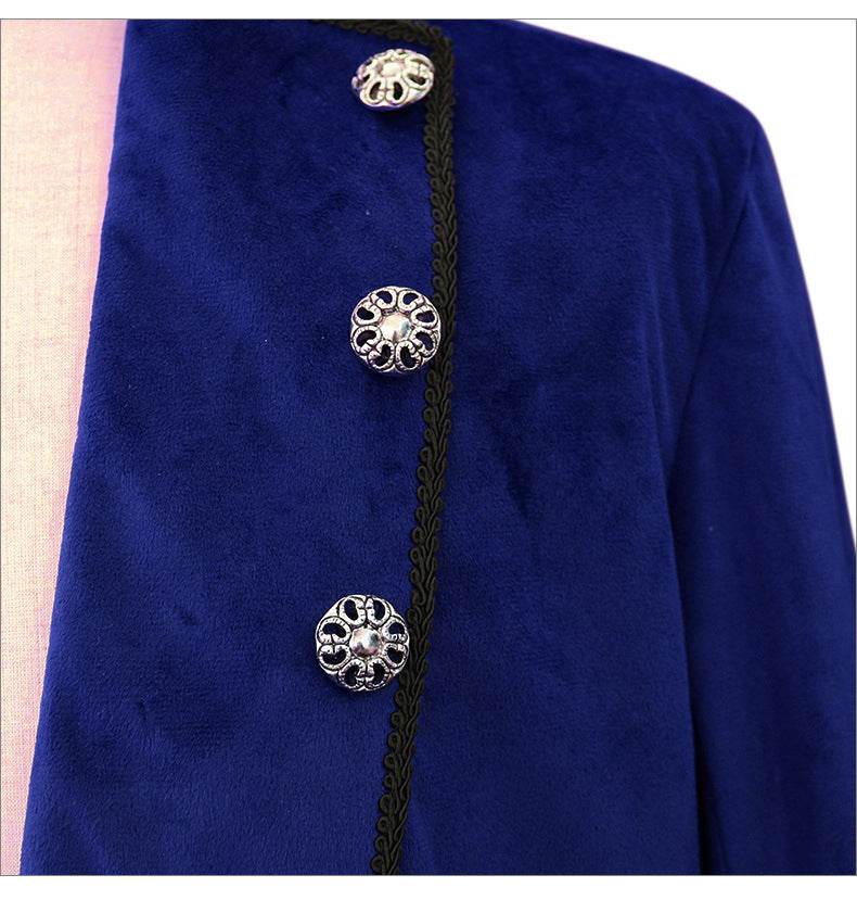 Tuxedo Vintage en Velours Or à Col Montant - Allomarc.com