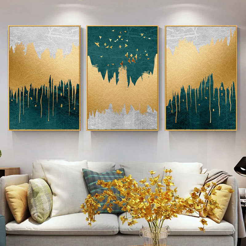 Peinture murale abstraite paysage sur toile - Affiche nordique