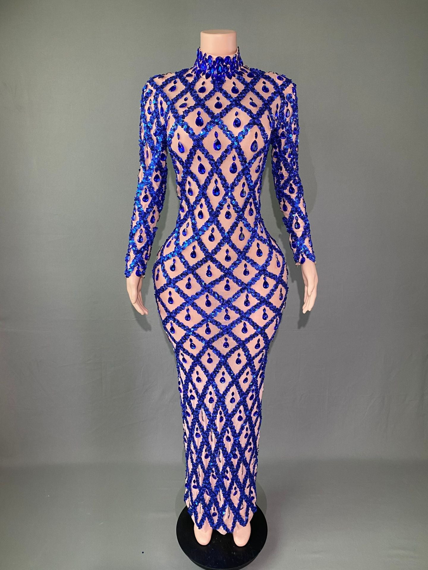 Robe de Soirée Éblouissante en Strass pour Femmes