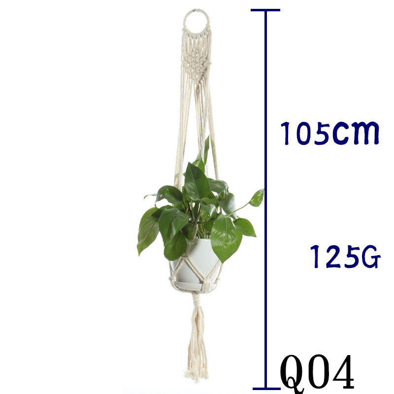 Suspension de Plantes en Coton Beige