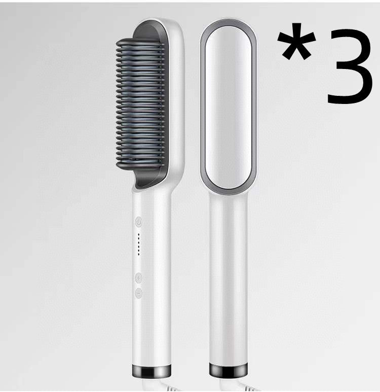 Fer à Lisser 2 En 1 avec Peigne Chaud et Boucleur Ions Négatifs
