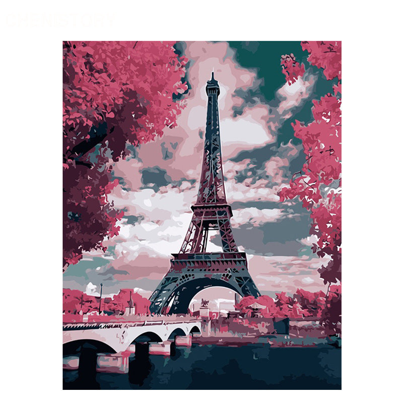 Peinture à l'huile numérique sans cadre DIY4050 - Paysage