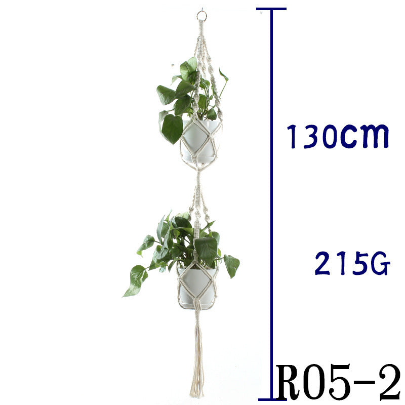 Suspension de Plantes en Coton Beige
