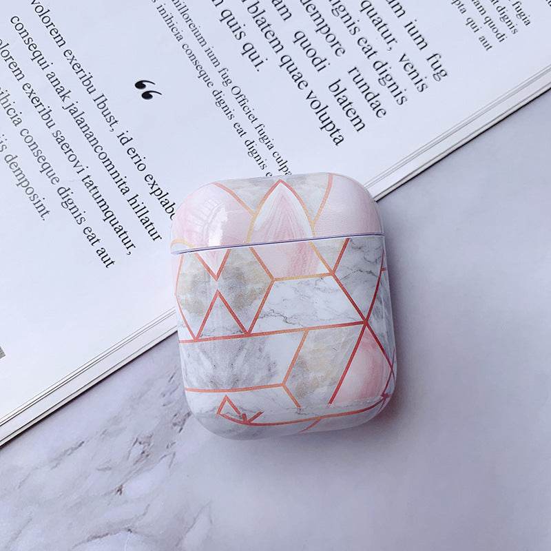 Coque Marbre Blanc Compatible avec AirPods - Allomarc.com