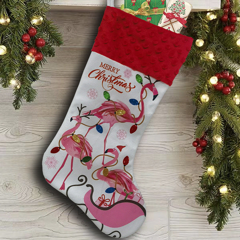 Chaussettes de Noël Flamant Rose - Décoration de Fête
