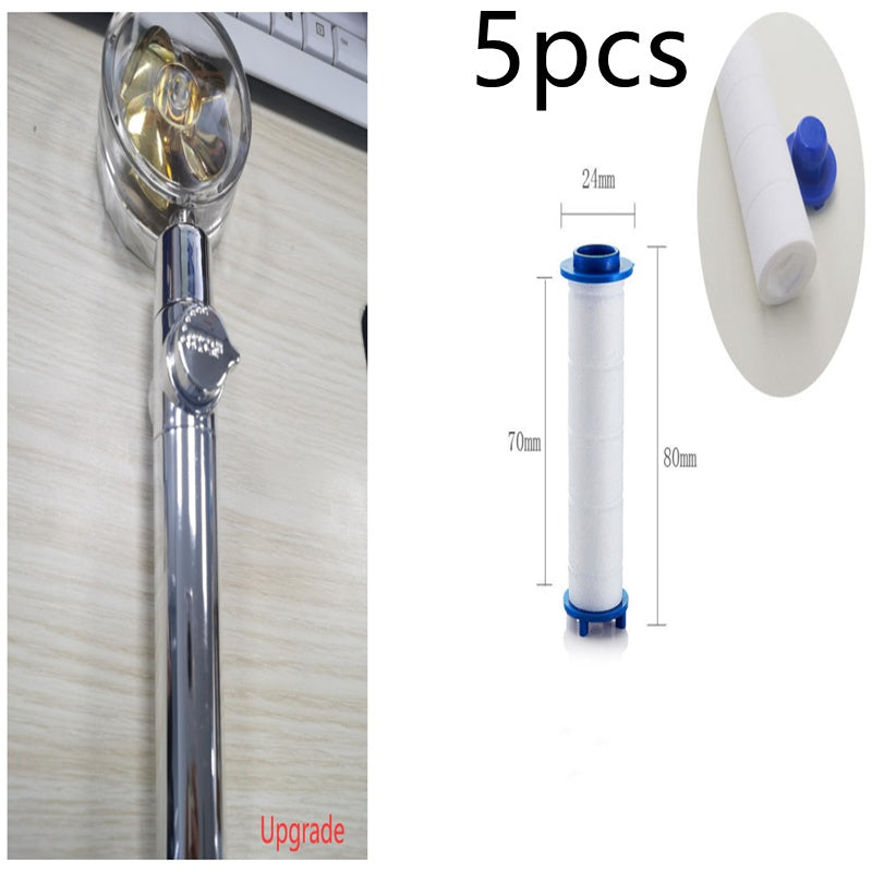 Douchette Turbo Propeller Économiseur d'Eau Haute Pression 360 Degrés avec Extension de Ventilateur