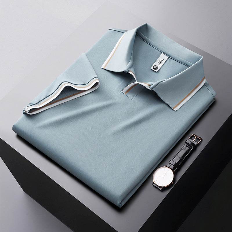 Polo en Soie de Murier à Manches Courtes pour Hommes - Allomarc.com